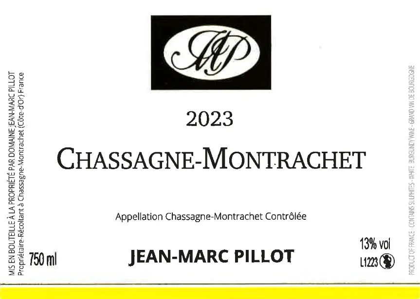 59 Chassagne Montrachet 2023, Domaine JM Pillot Blanc - per 6 à € 65